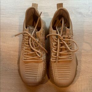 Steve Madden Tan Sneakers with Rhinestone Detail